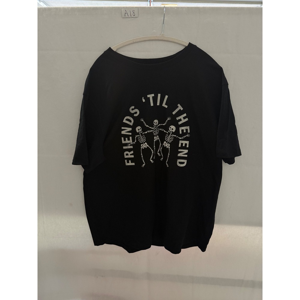Goodfellow & Co Mens XL Black Friends Til The End Skeleton Graphic T-Shirt